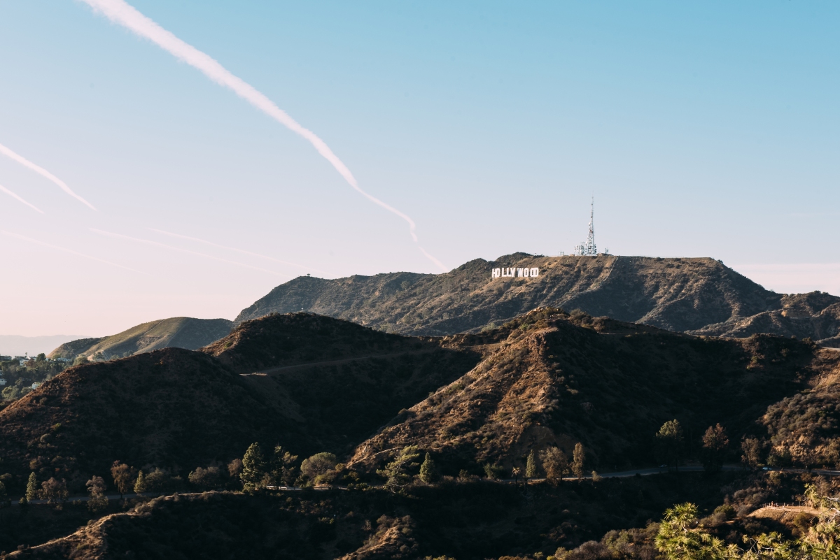 View from Griffith Observatory of the Hollywood sign